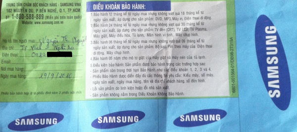 Sam Sung bắt khách hàng phải sang Hàn Quốc để được bảo hành?